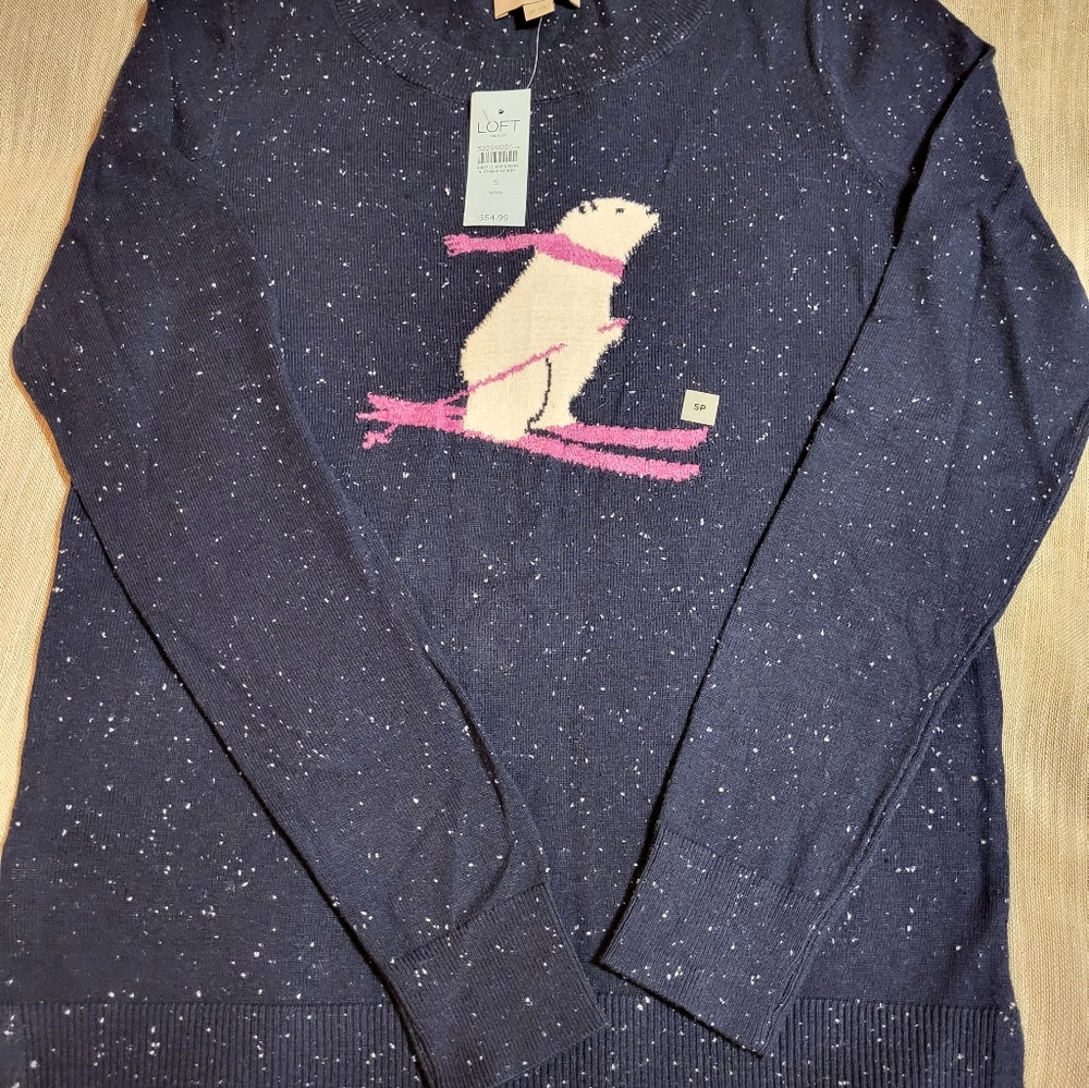 Loft sweater, Small petite, navy blue